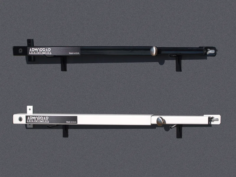 Armorbar: Door Security Bars in black and white